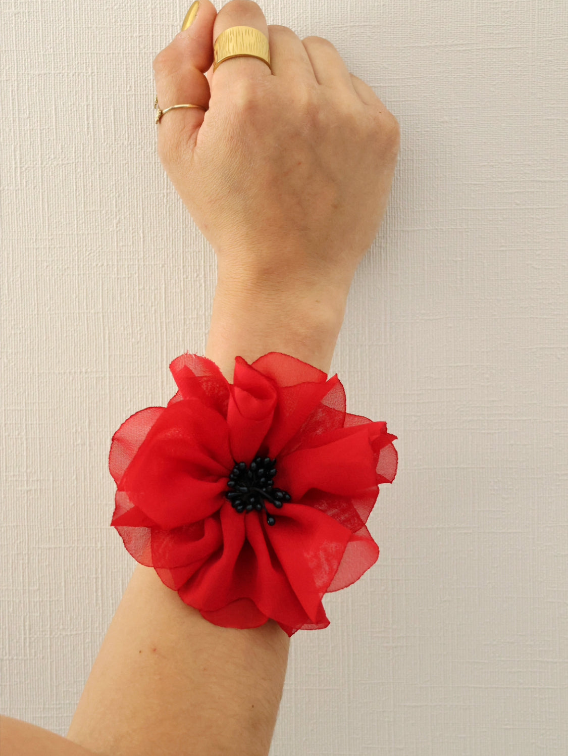 Flor Scrunchie Rojo