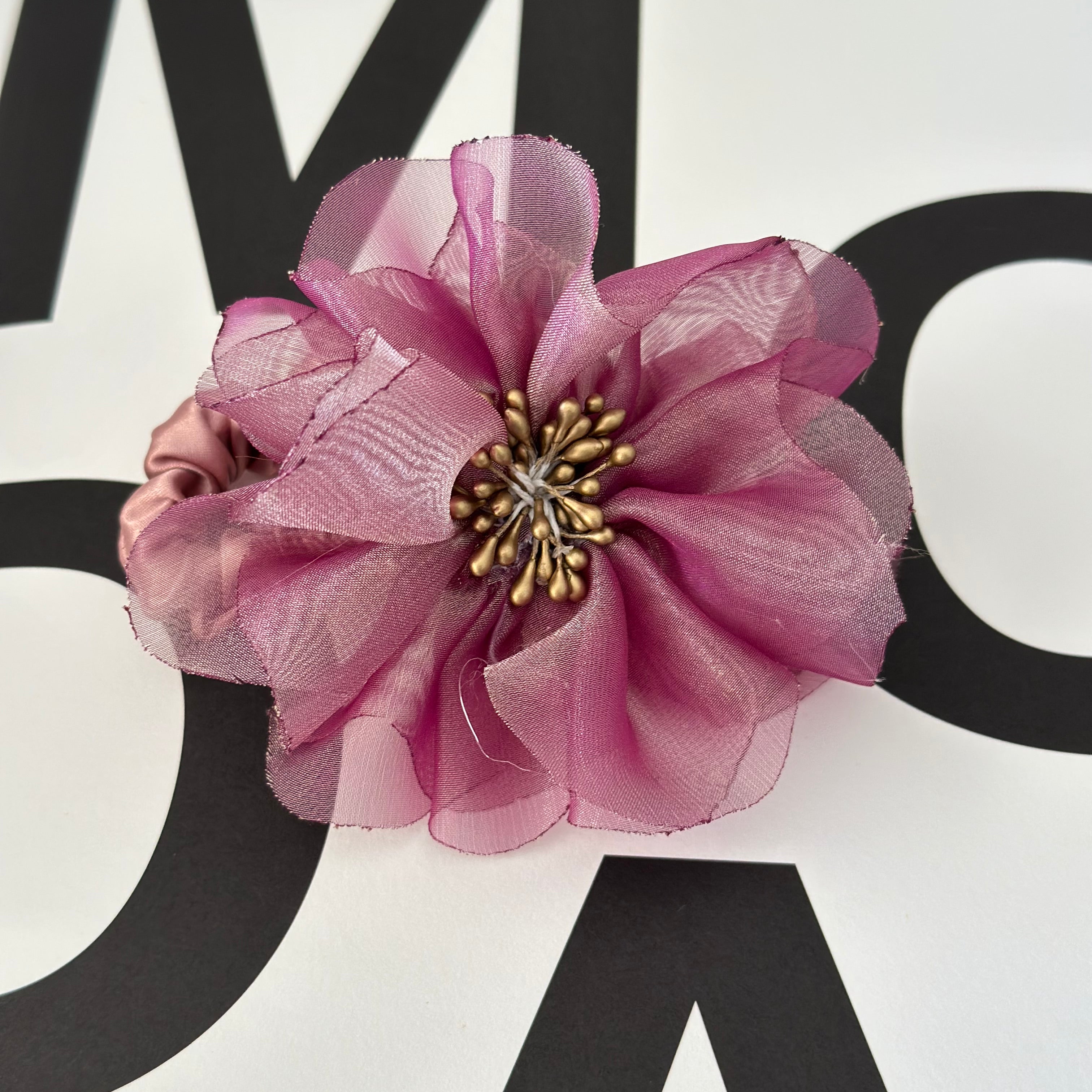 Flor Scrunchie Rosa