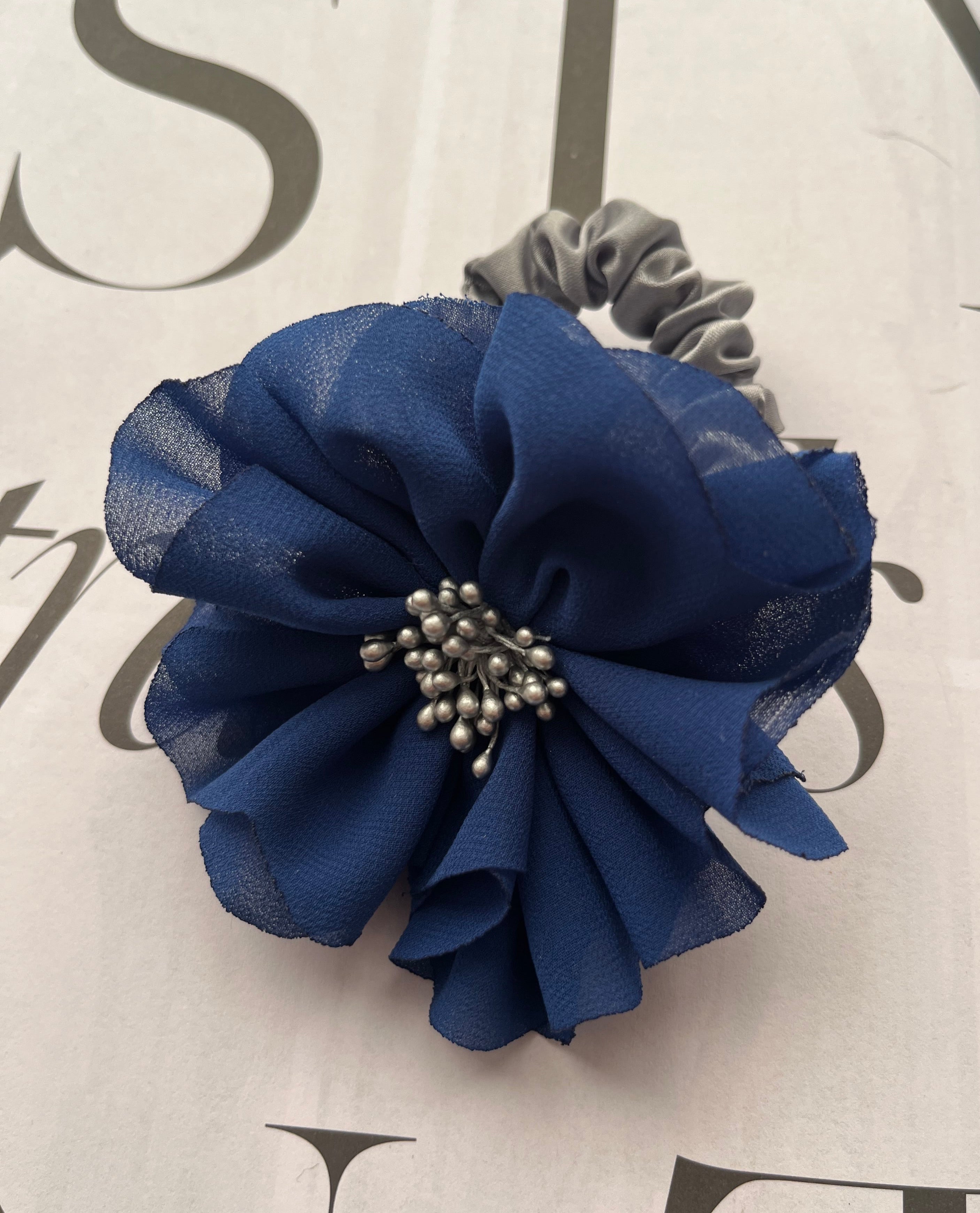 Flor Scrunchie Blue II
