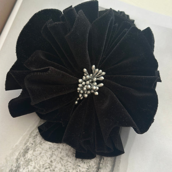 SCRUNCHIE BLACK FLORENTINE