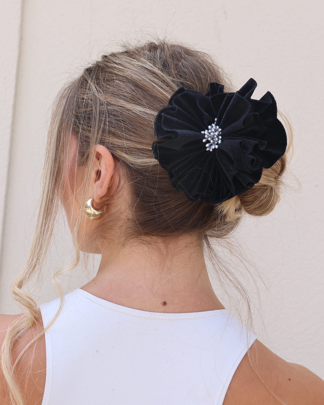 SCRUNCHIE BLACK FLORENTINE