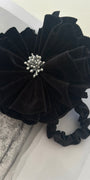 SCRUNCHIE BLACK FLORENTINE
