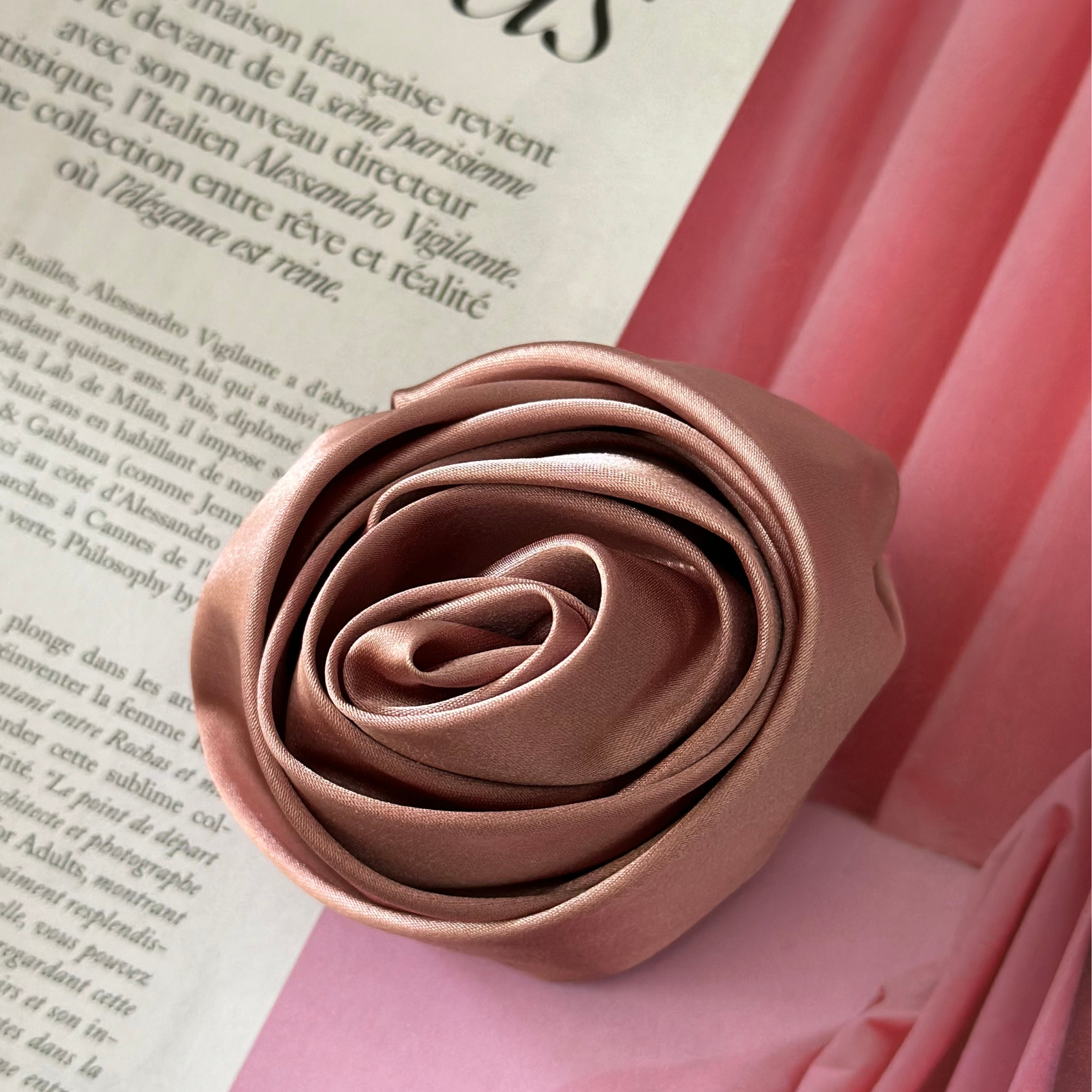 Flor Metalic Rose Pequeña