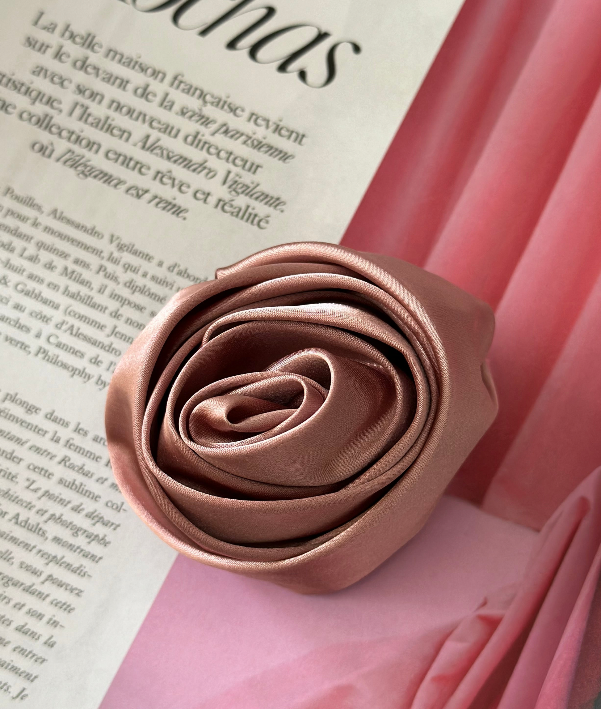 Flor Metalic Rose Pequeña