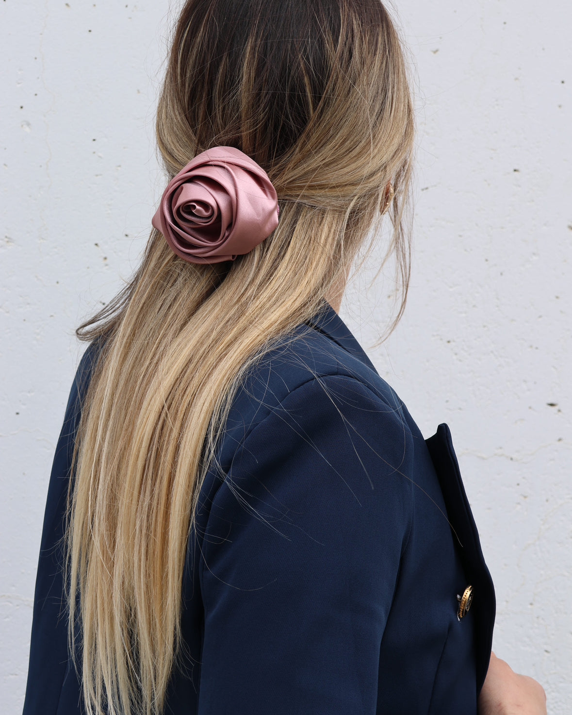 Flor Metalic Rose Pequeña