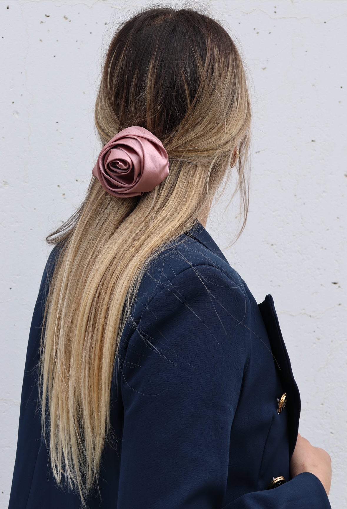 Flor Metalic Rose Pequeña