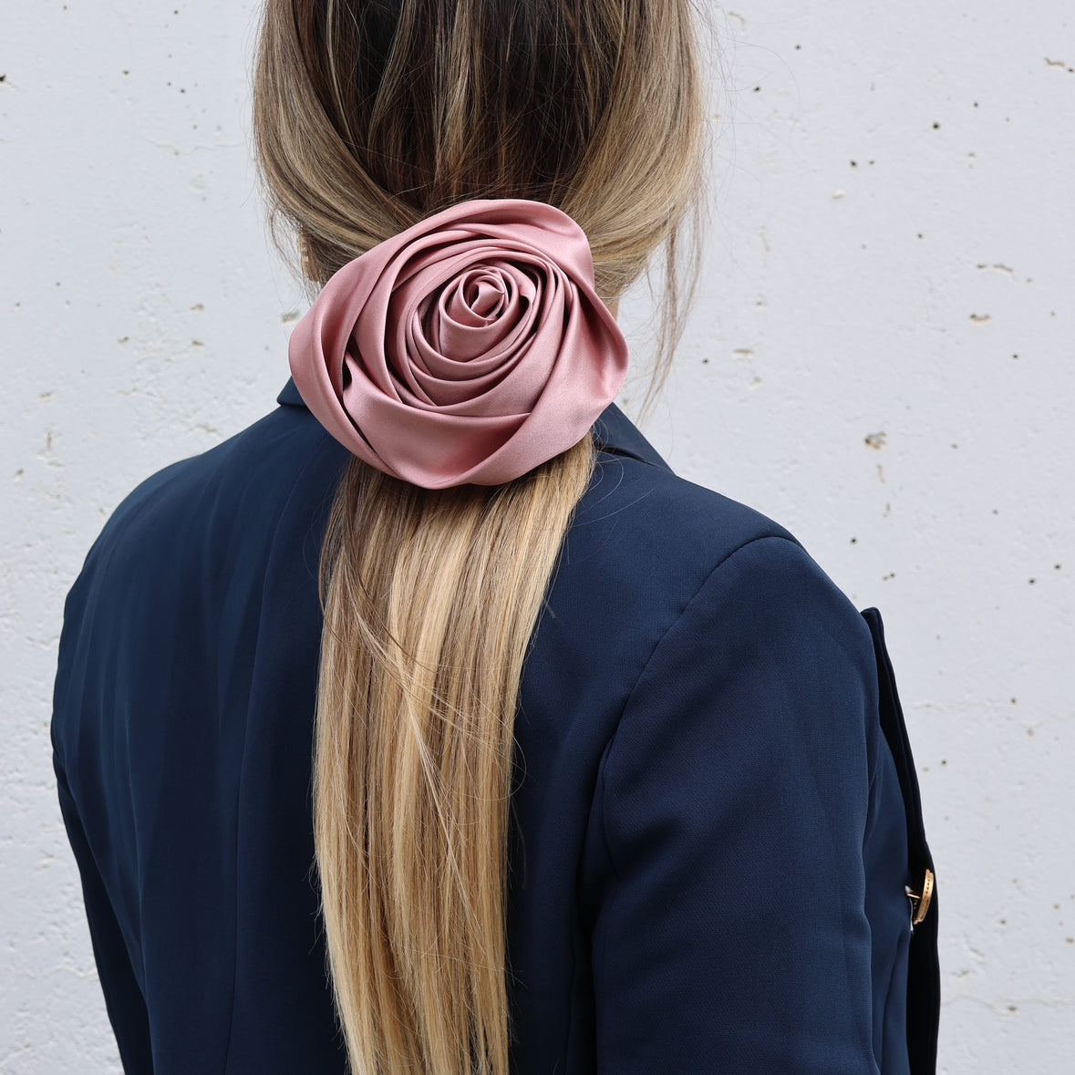 Flor Metalic Rose Grande