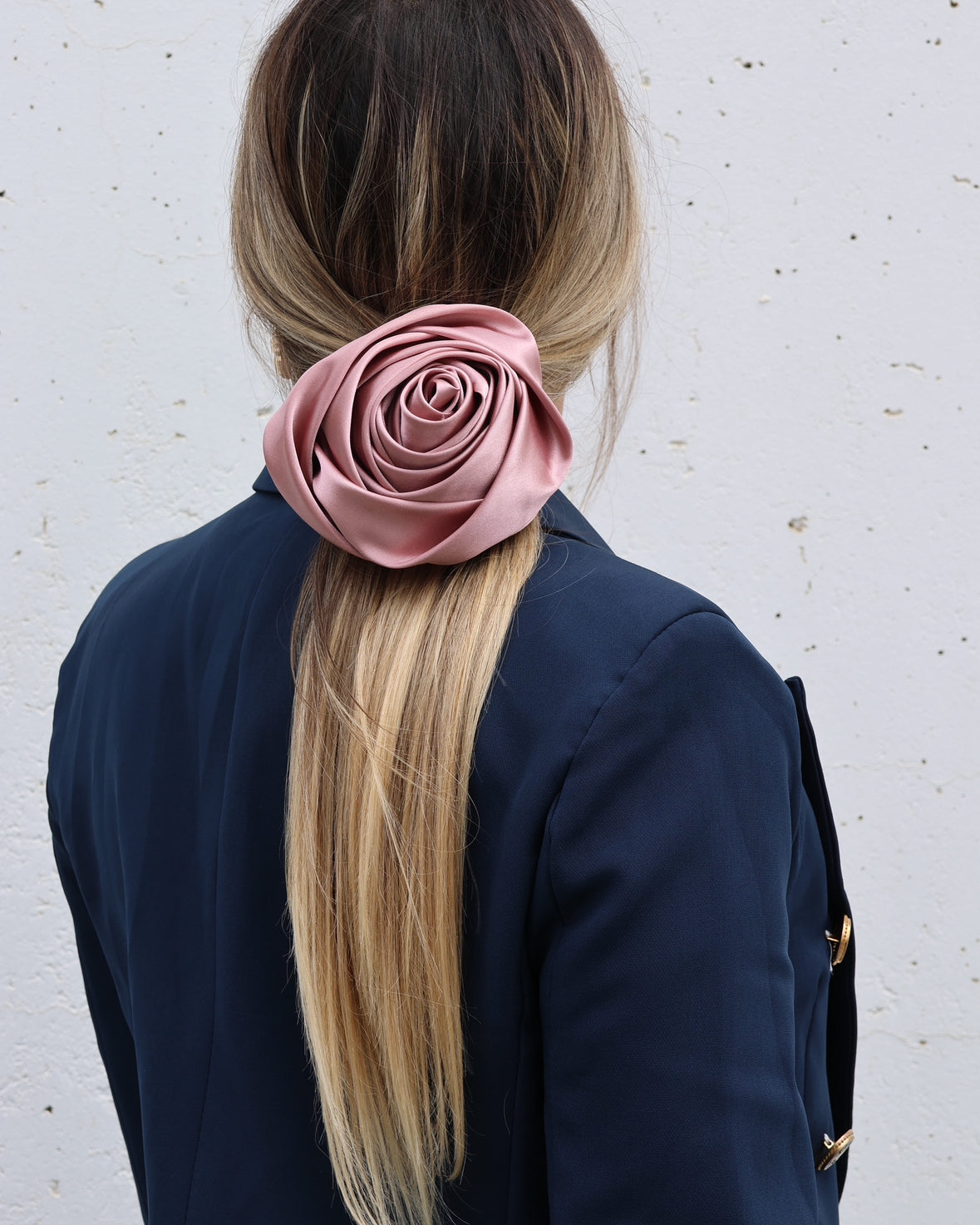 Flor Metalic Rose Grande