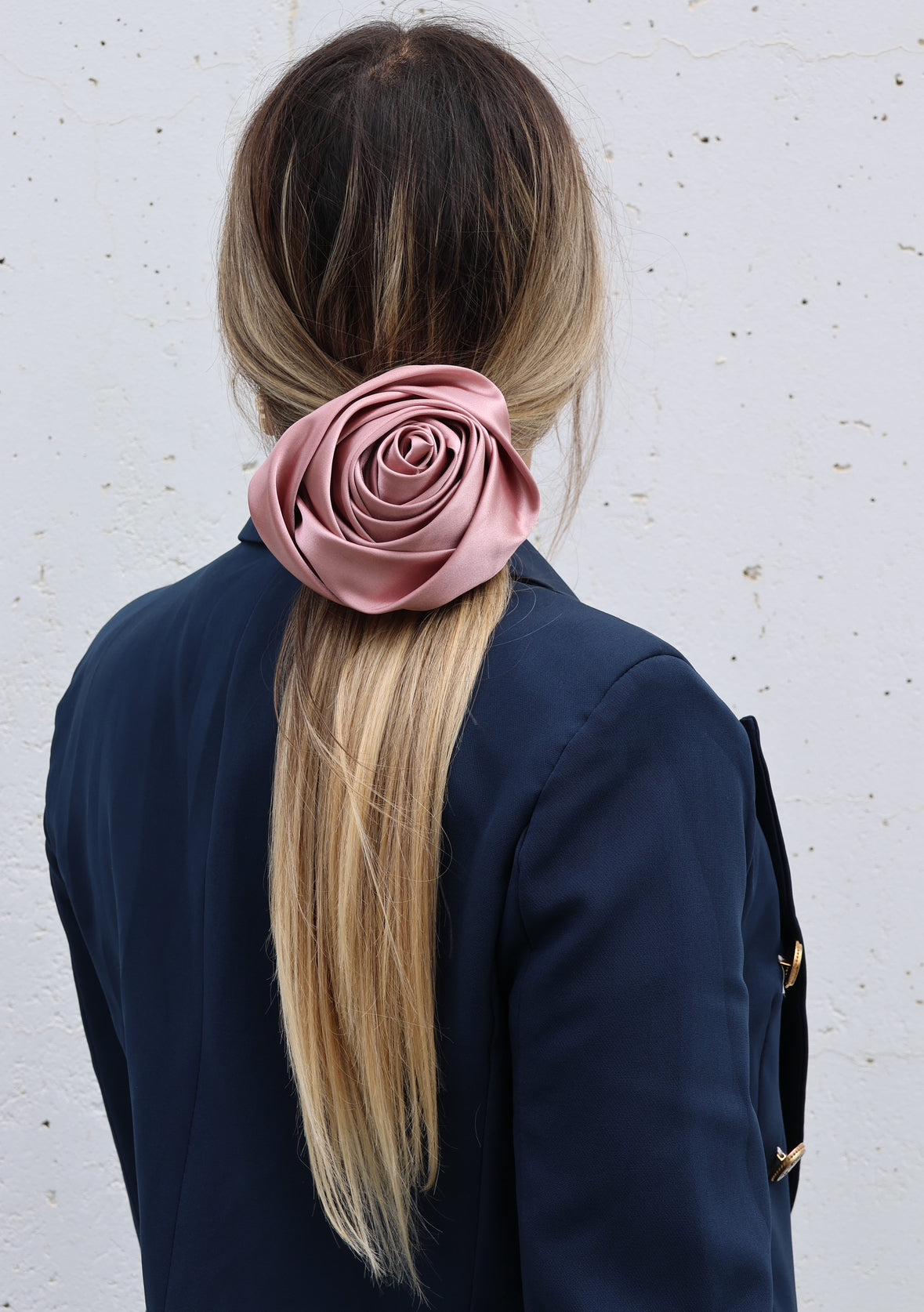 Flor Metalic Rose Grande