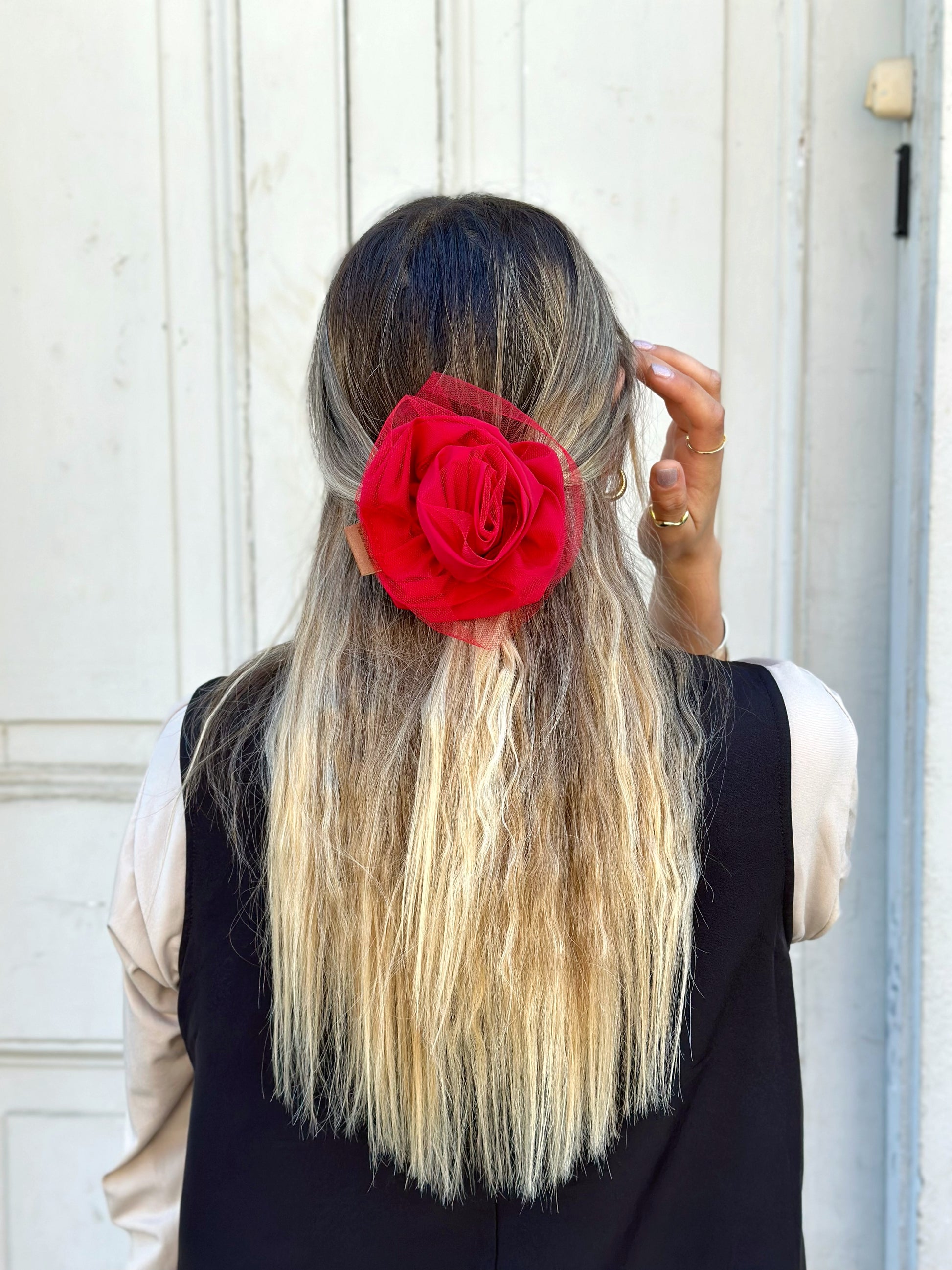 Flor Roja Tul Pequeña