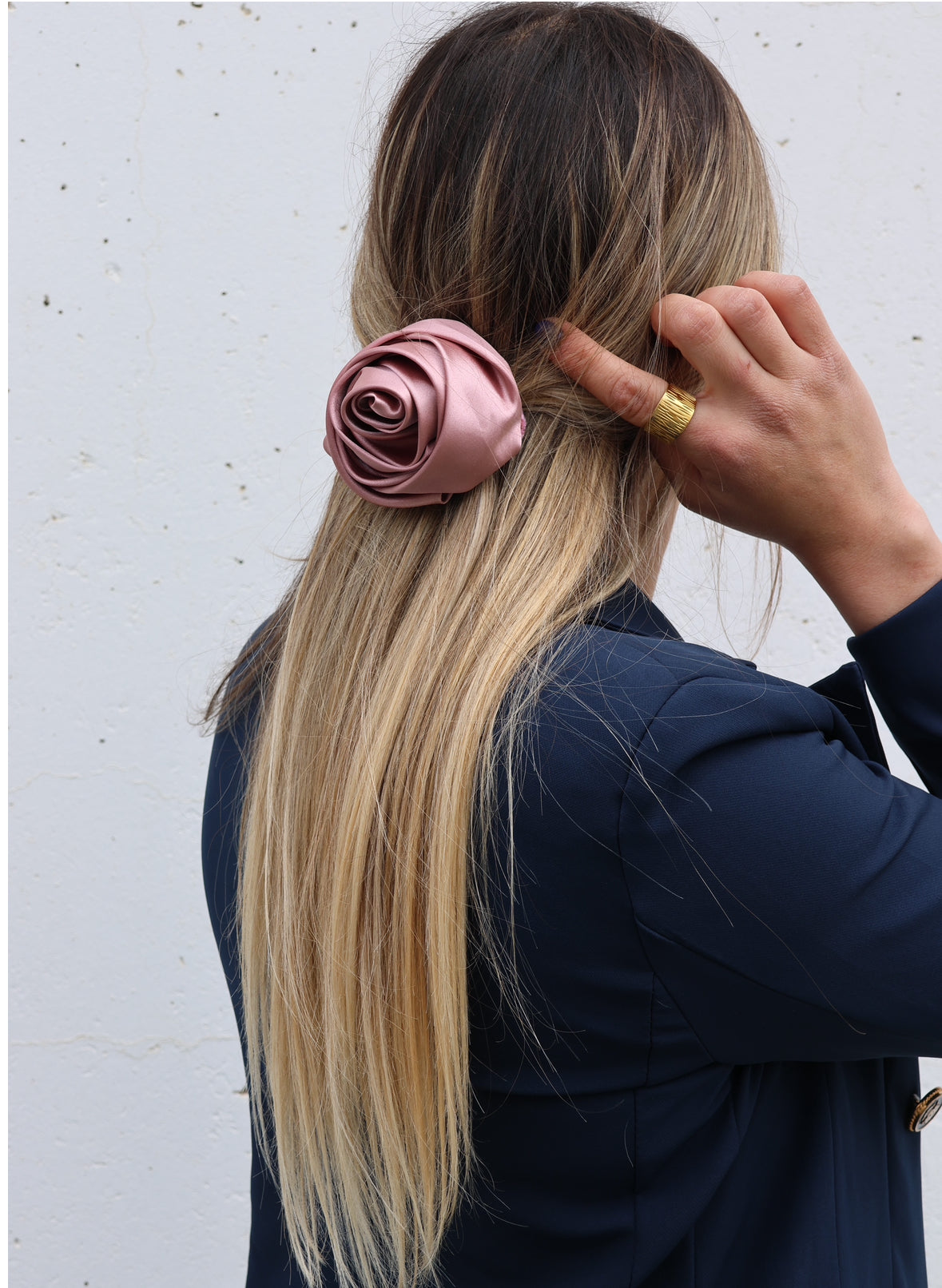 Flor Metalic Rose Pequeña