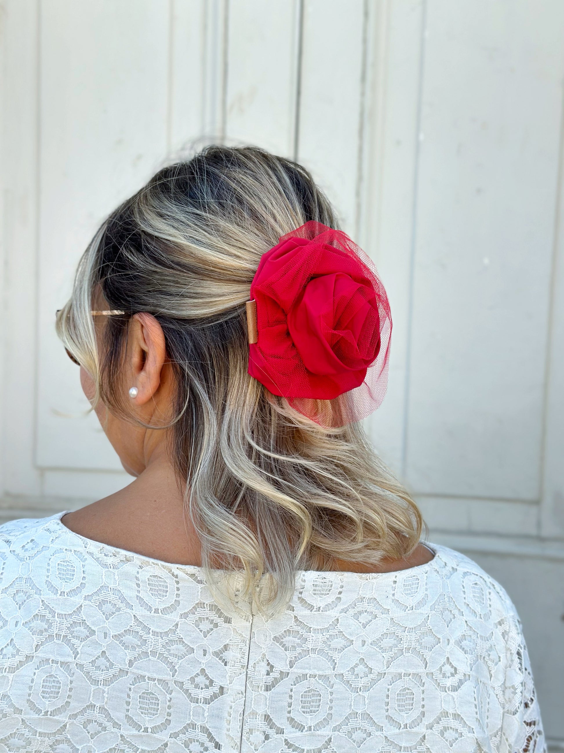 Flor Roja Tul Pequeña