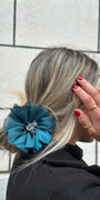 Flor Scrunchie Blue