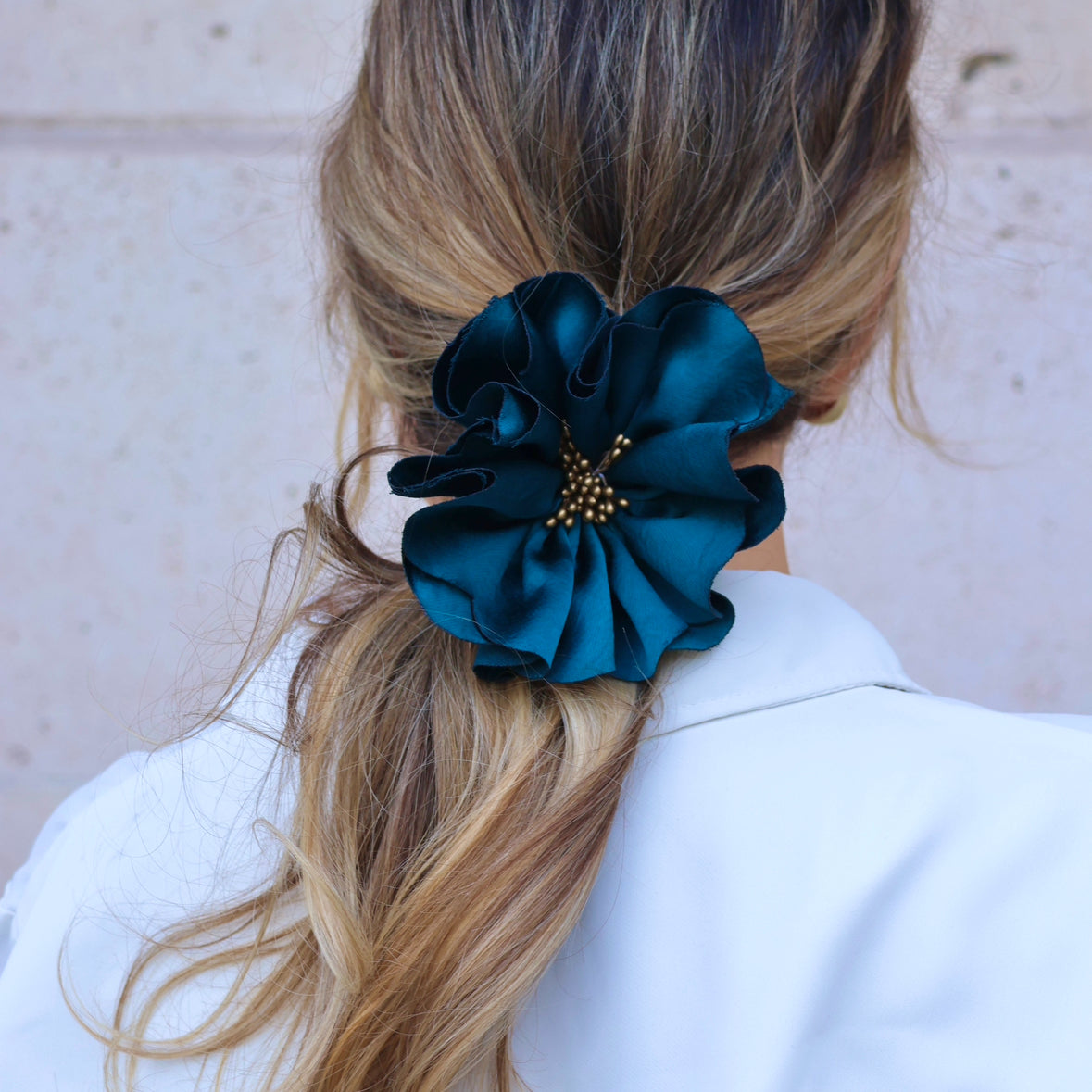 Florentine Scrunchie Petróleo