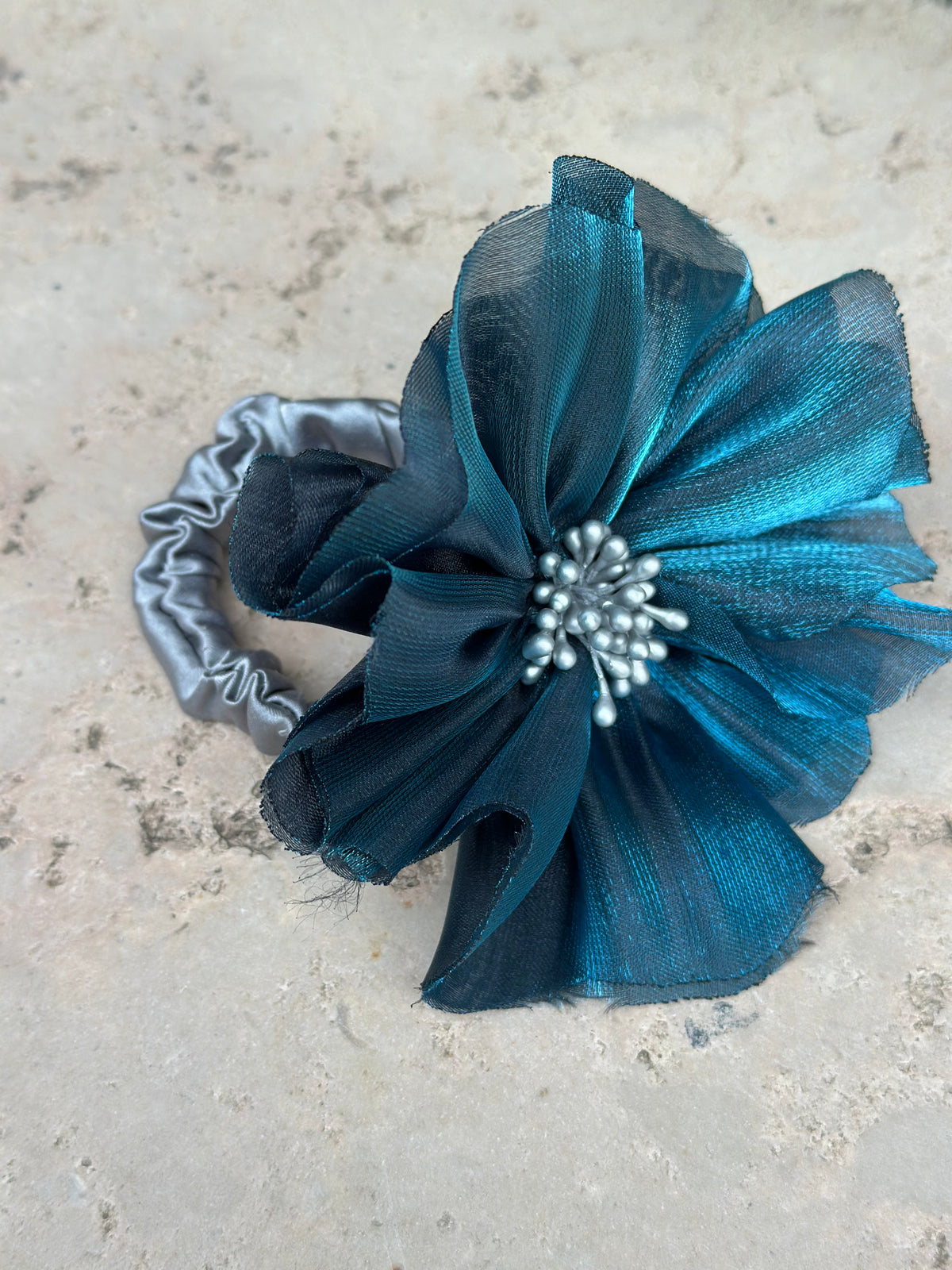 Flor Scrunchie Blue