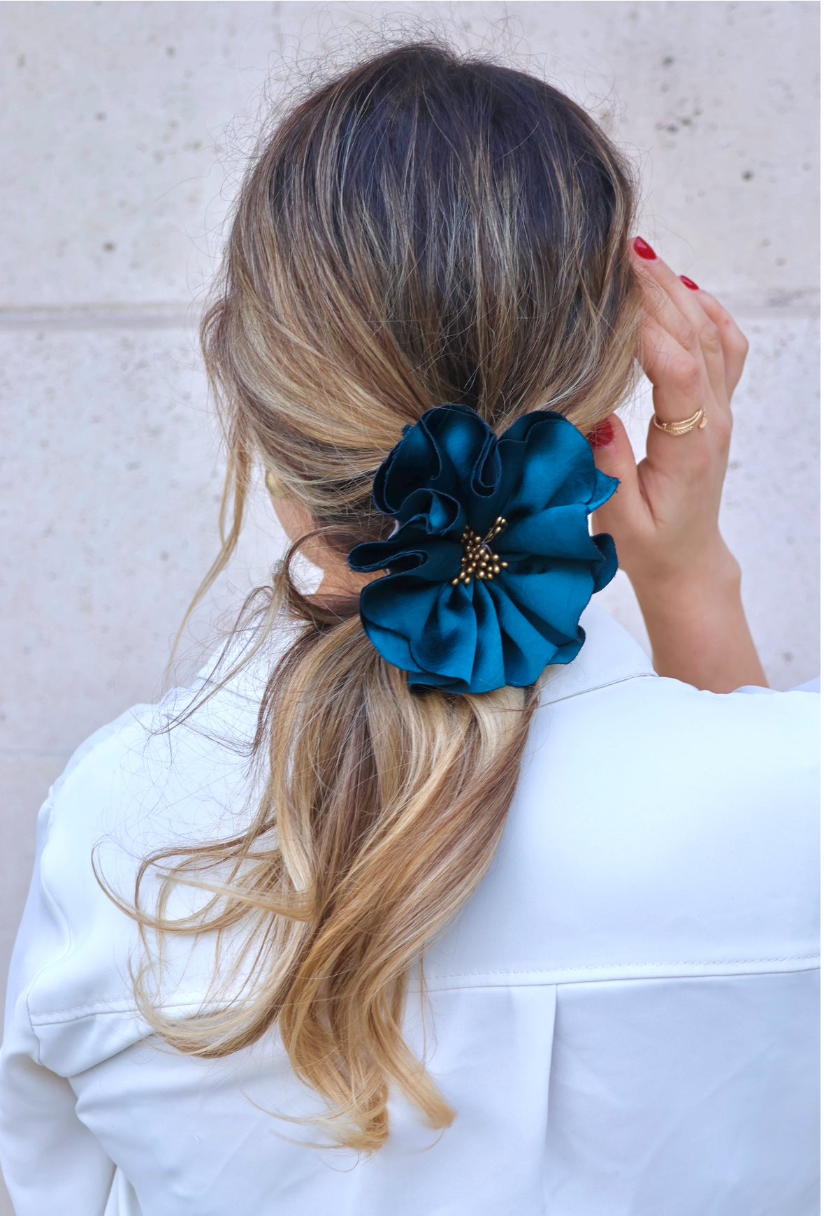 Florentine Scrunchie Petróleo
