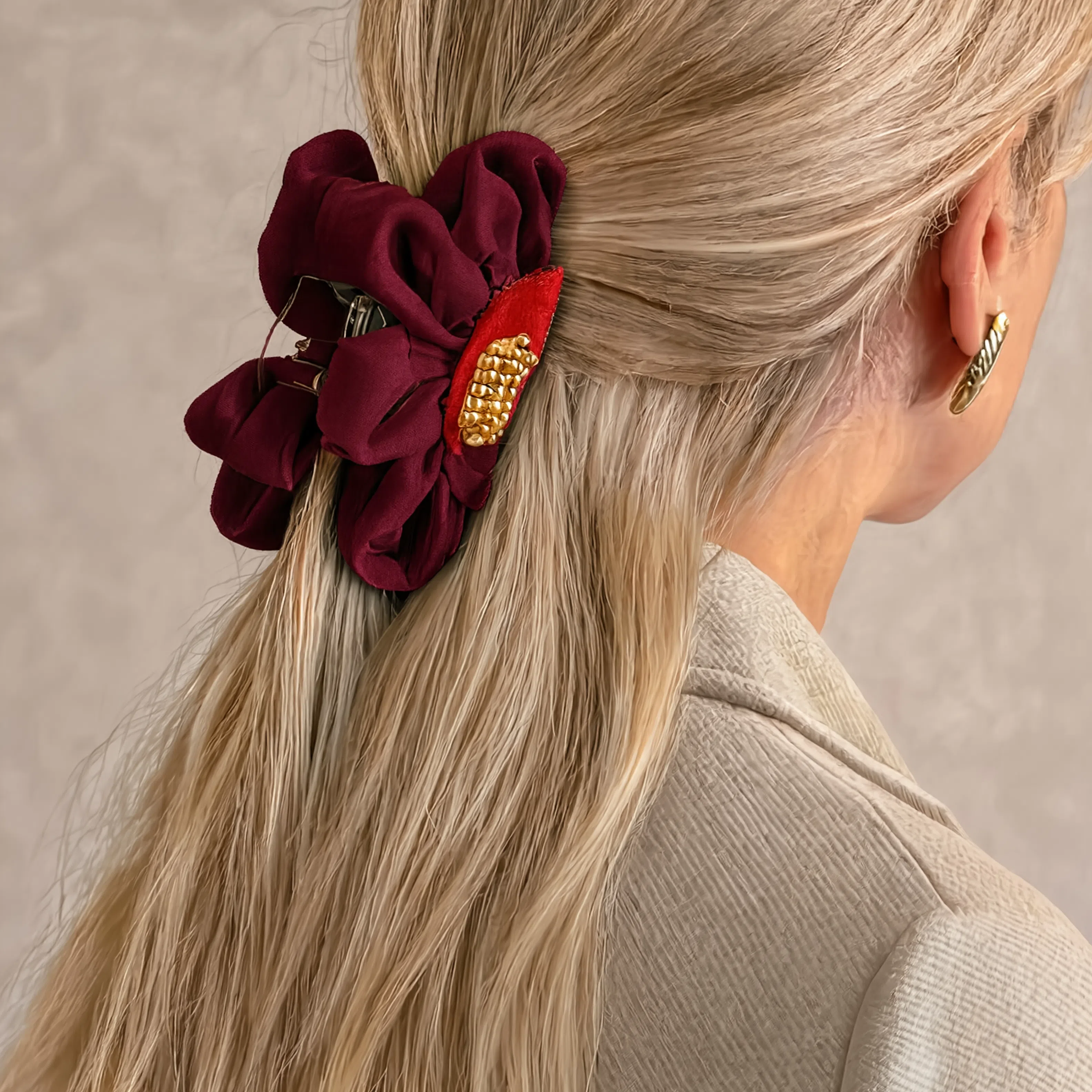 HAIR CLIP ROSÉ BURDEO