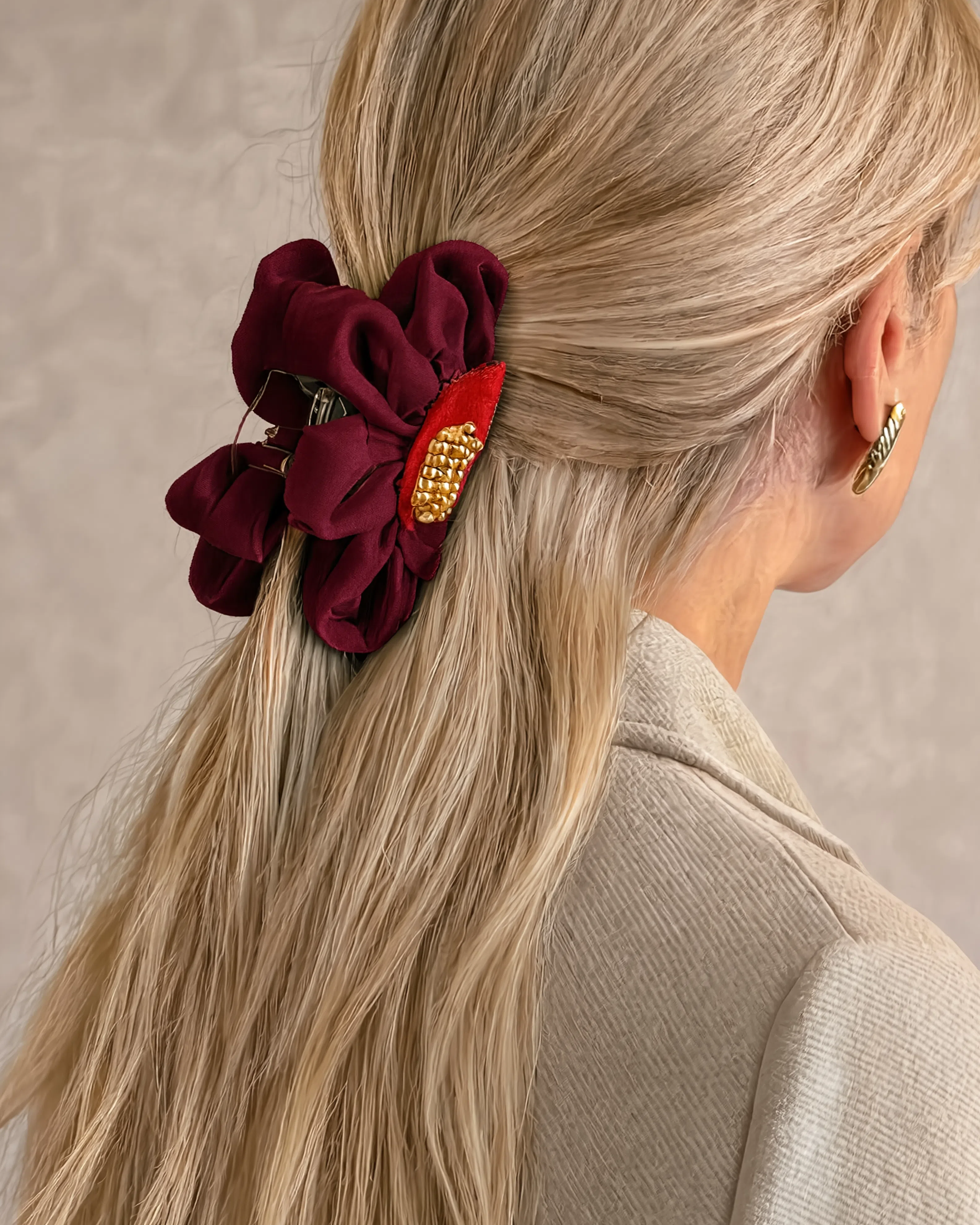 HAIR CLIP ROSÉ BURDEO