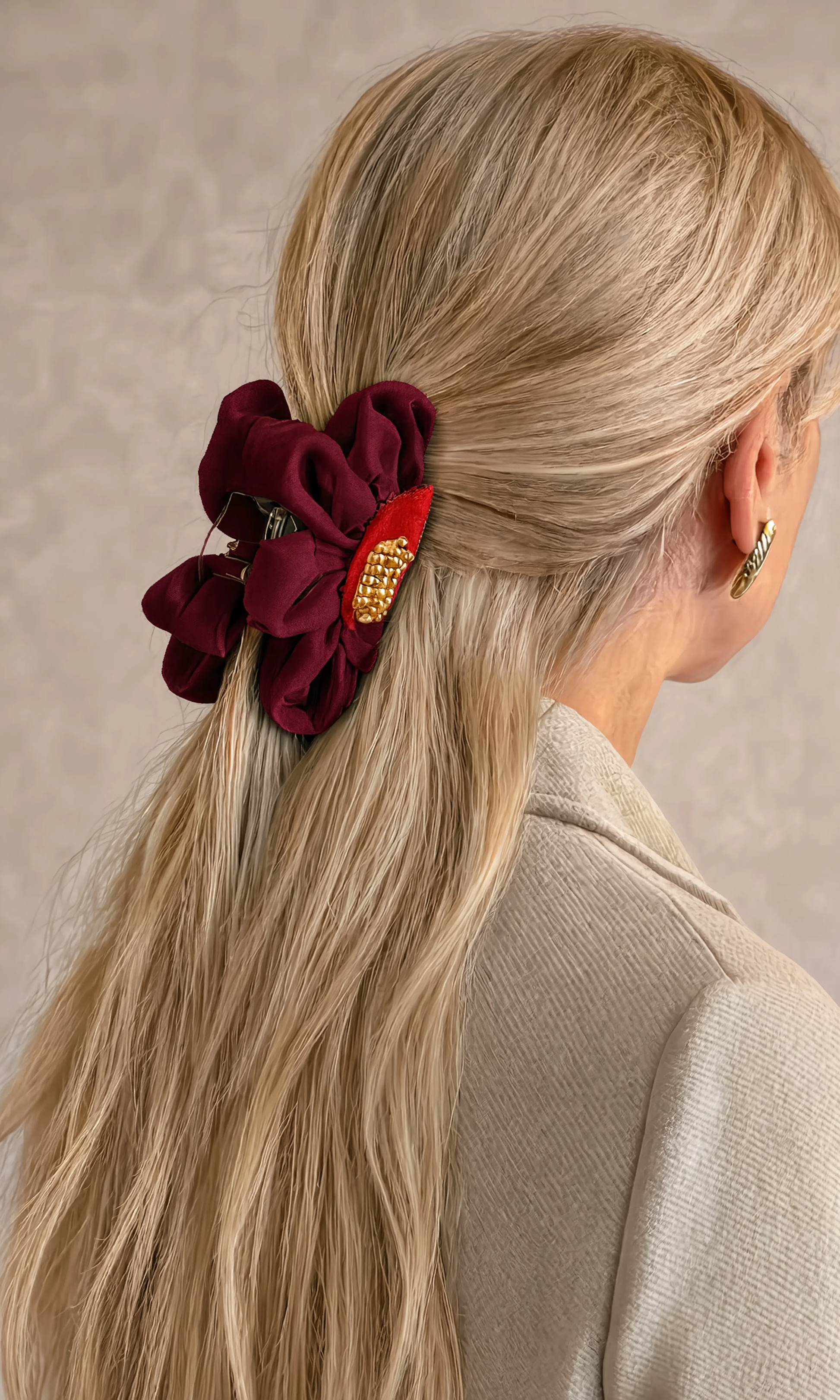 HAIR CLIP ROSÉ BURDEO