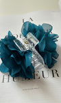 Hair Clip Flor Petróleo