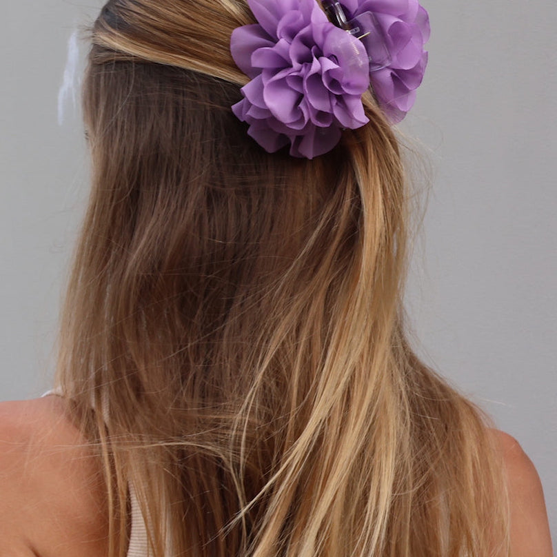 Hair Clip Flor Morado