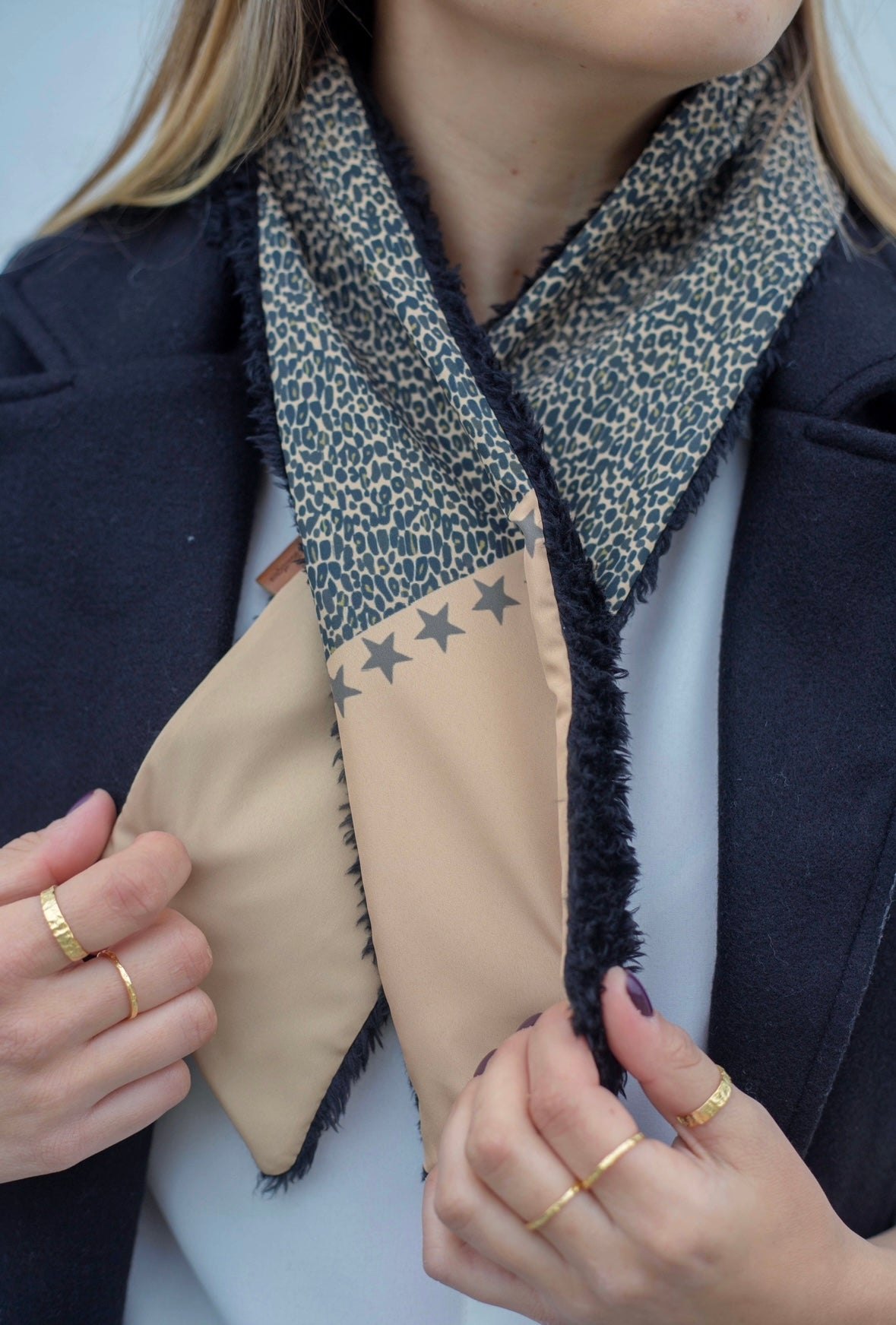 Pañuelo Frances Leopard Brown