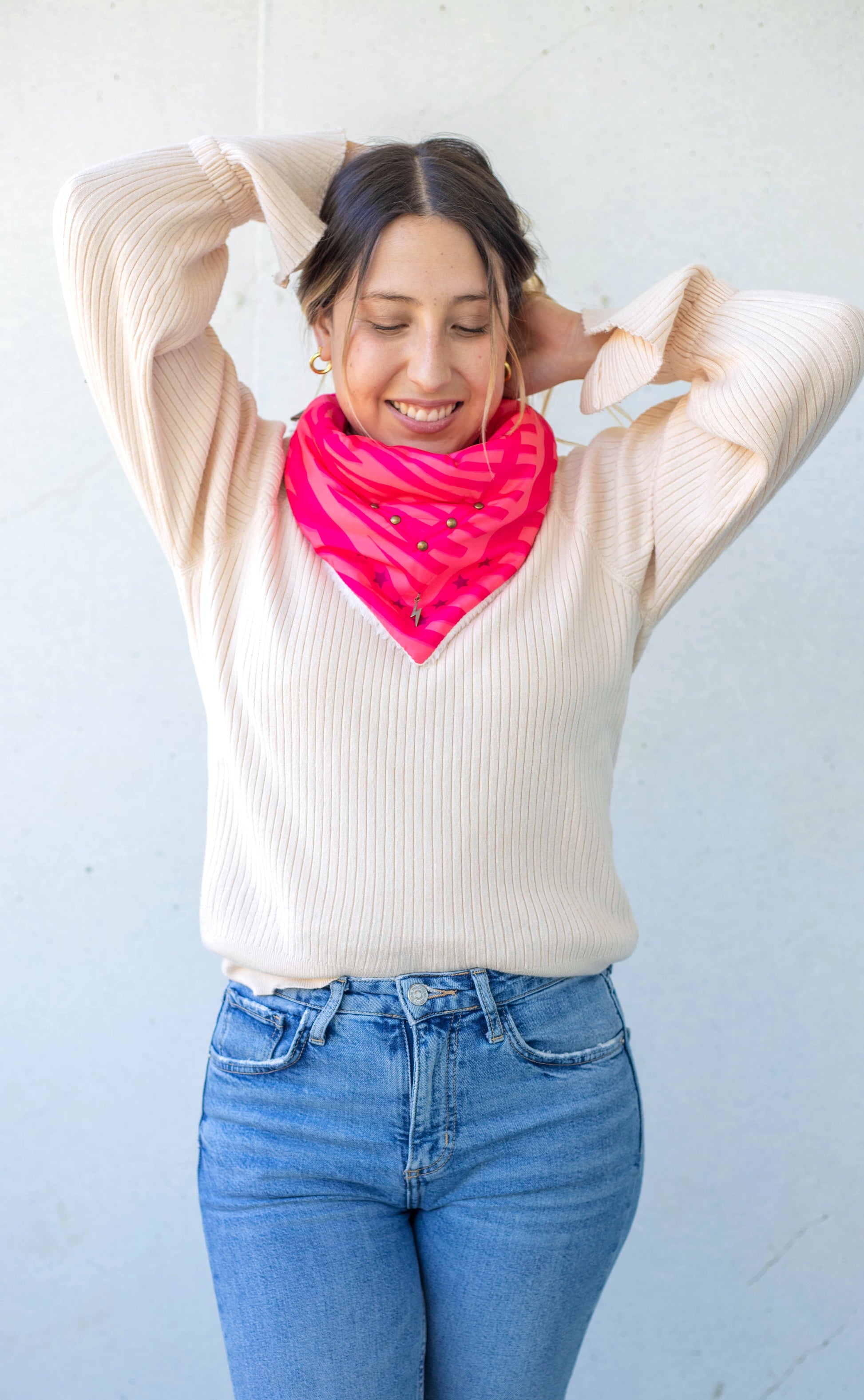 Pañuelo con chiporro pink thunder