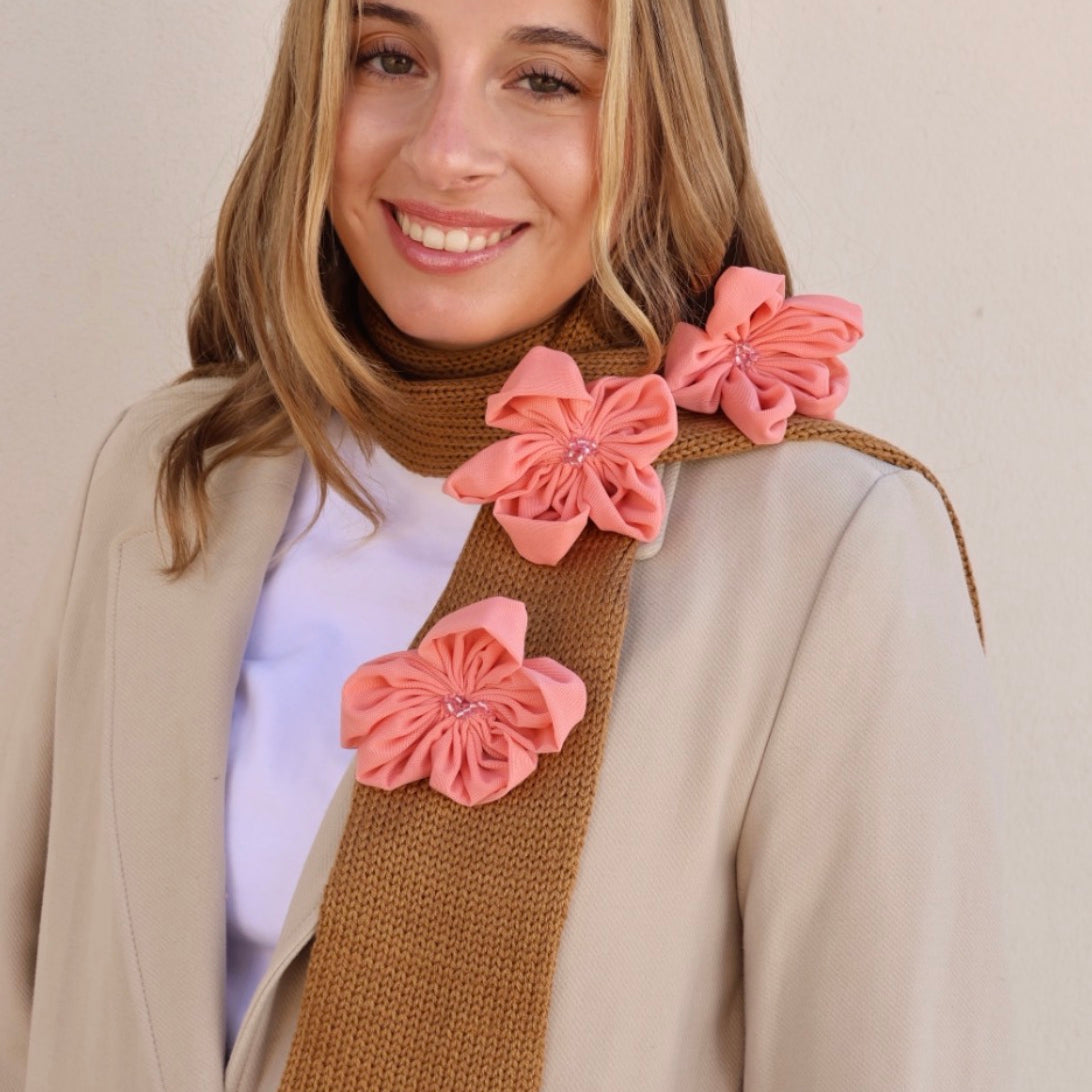 BUFANDA FLEUR BEIGE