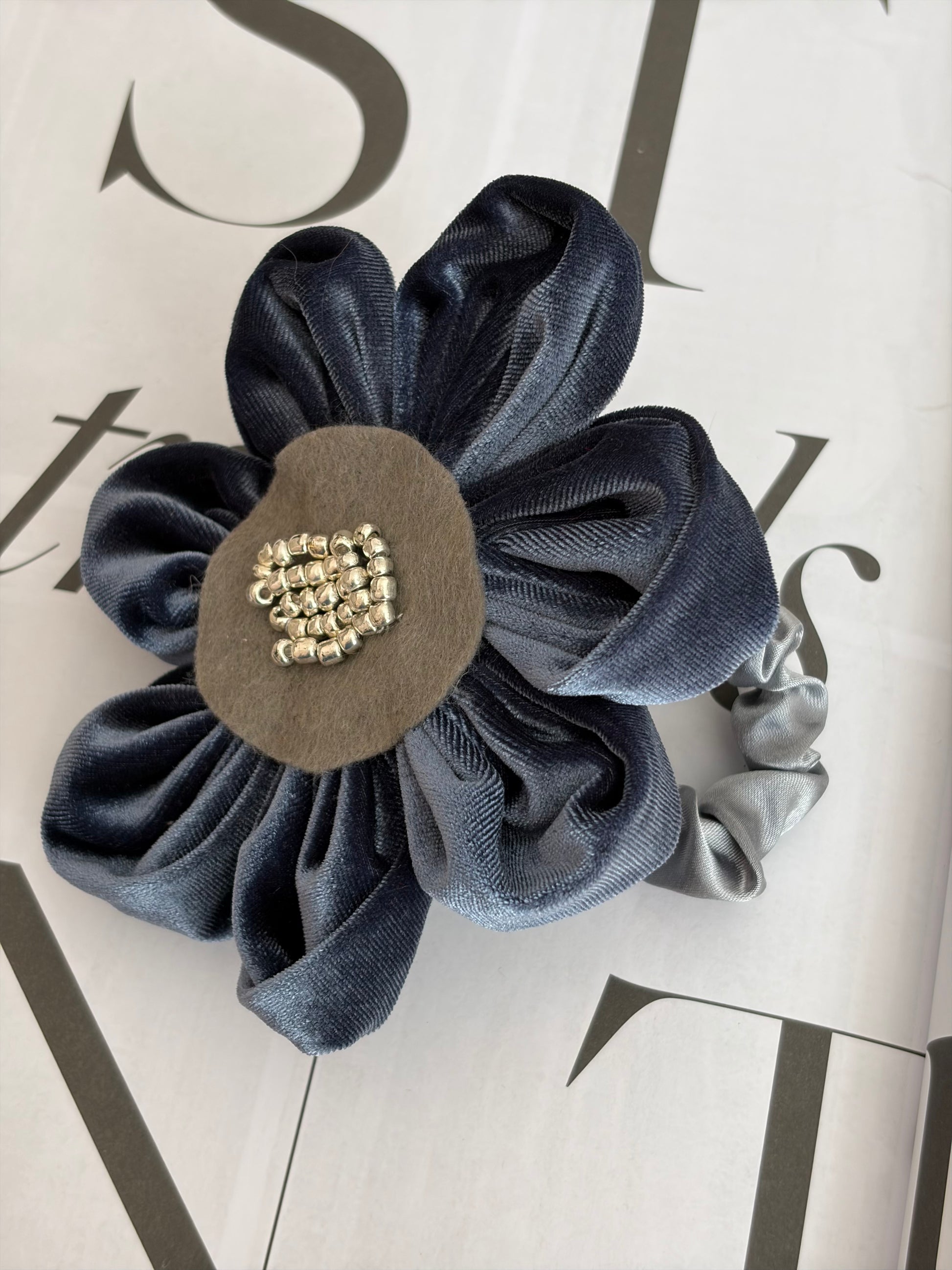SCRUNCHIE BLUE ROSÉ