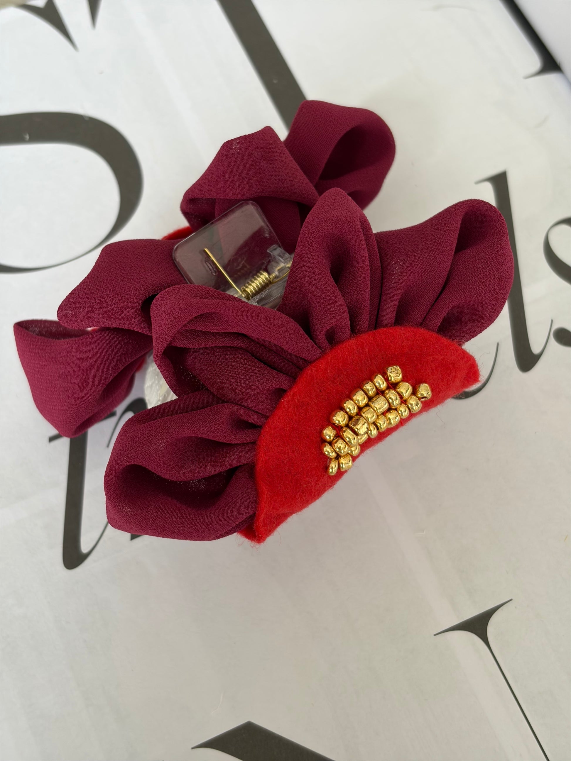 HAIR CLIP ROSÉ BURDEO
