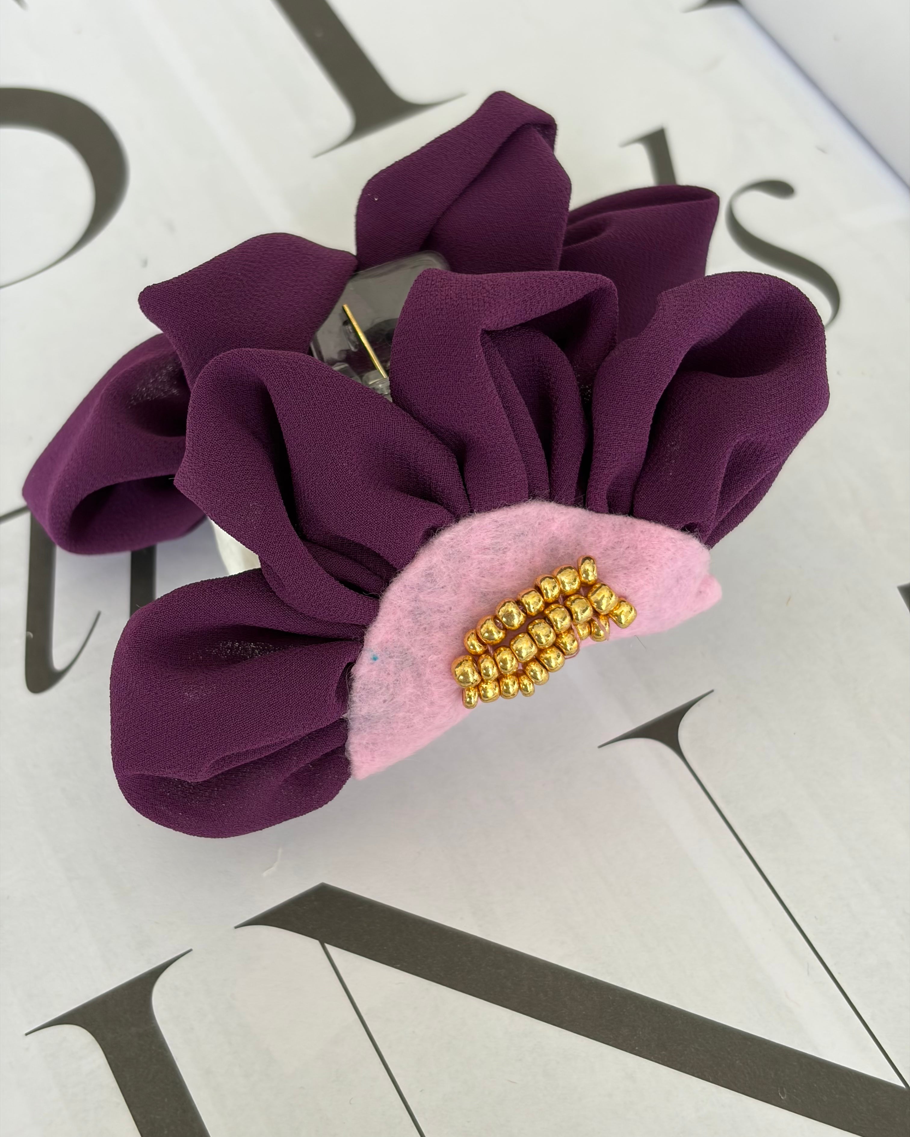 HAIR CLIP ROSÉ WINE