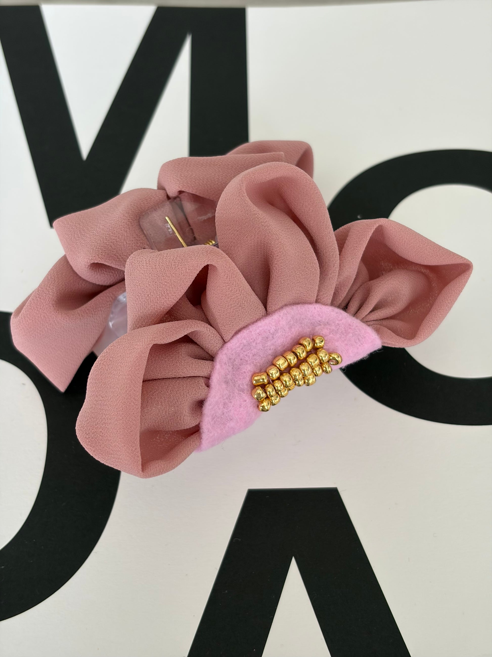 HAIR CLIP ROSÉ ROSADO