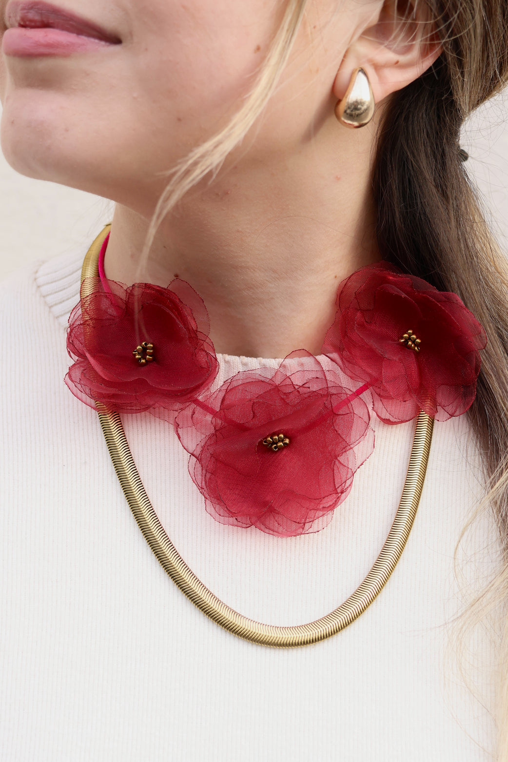 La Pieza Collar • Cintillo Burdeo Grande