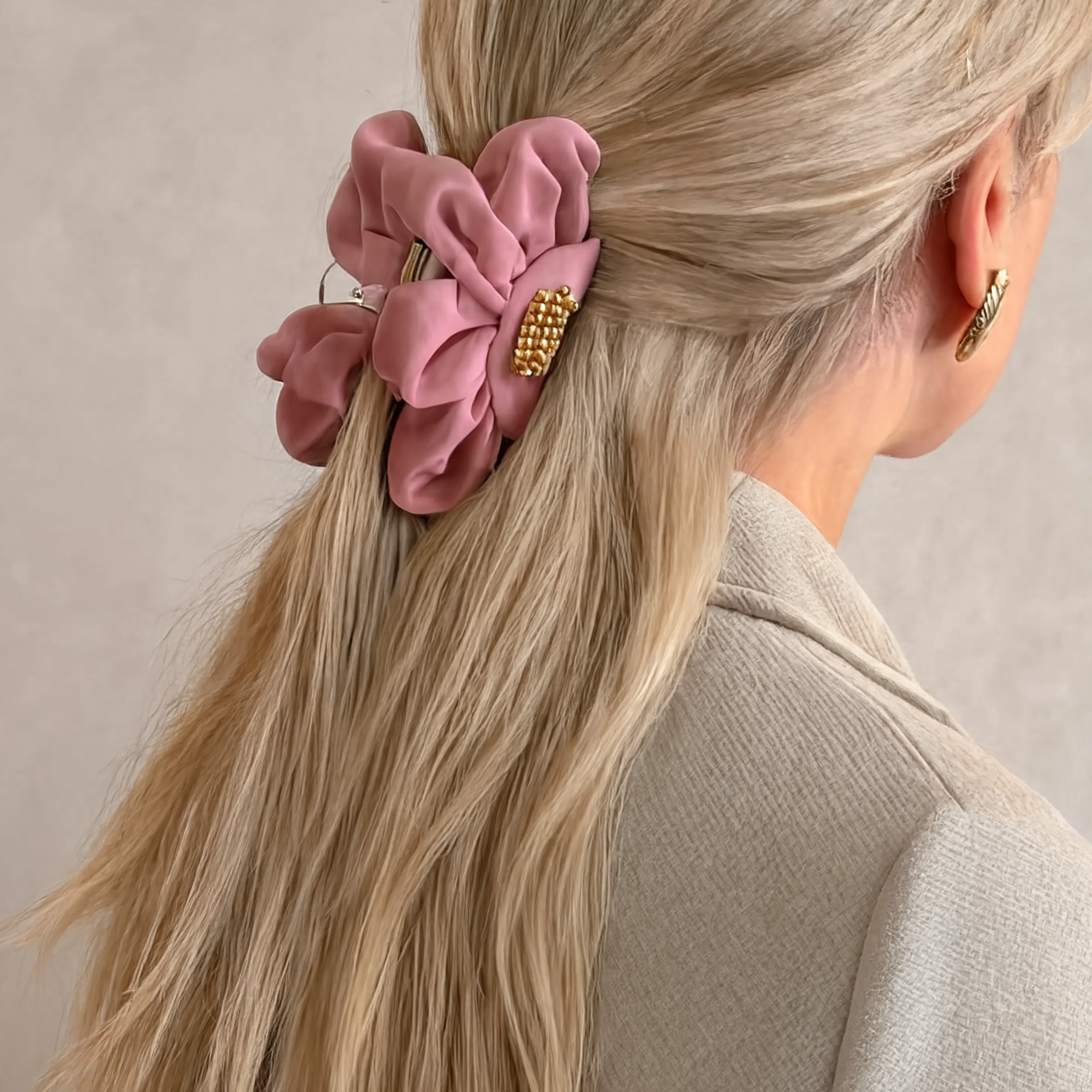 HAIR CLIP ROSÉ ROSADO