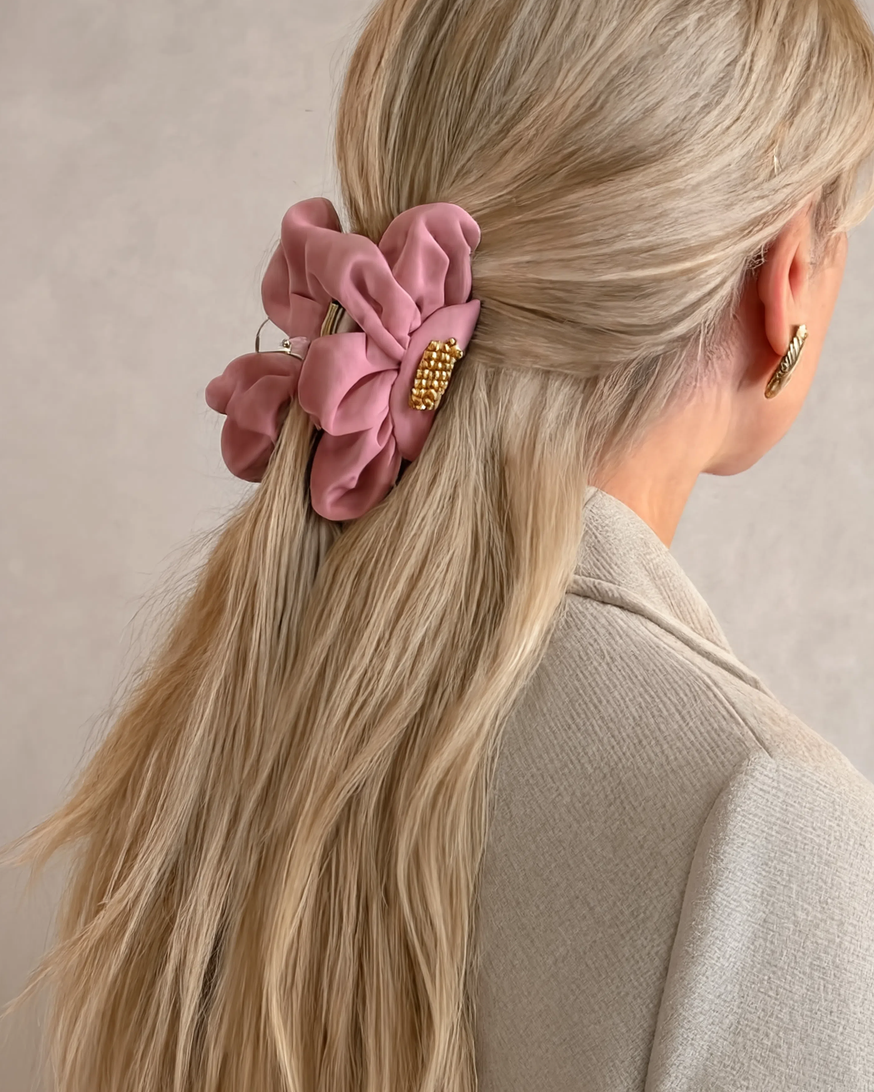HAIR CLIP ROSÉ ROSADO