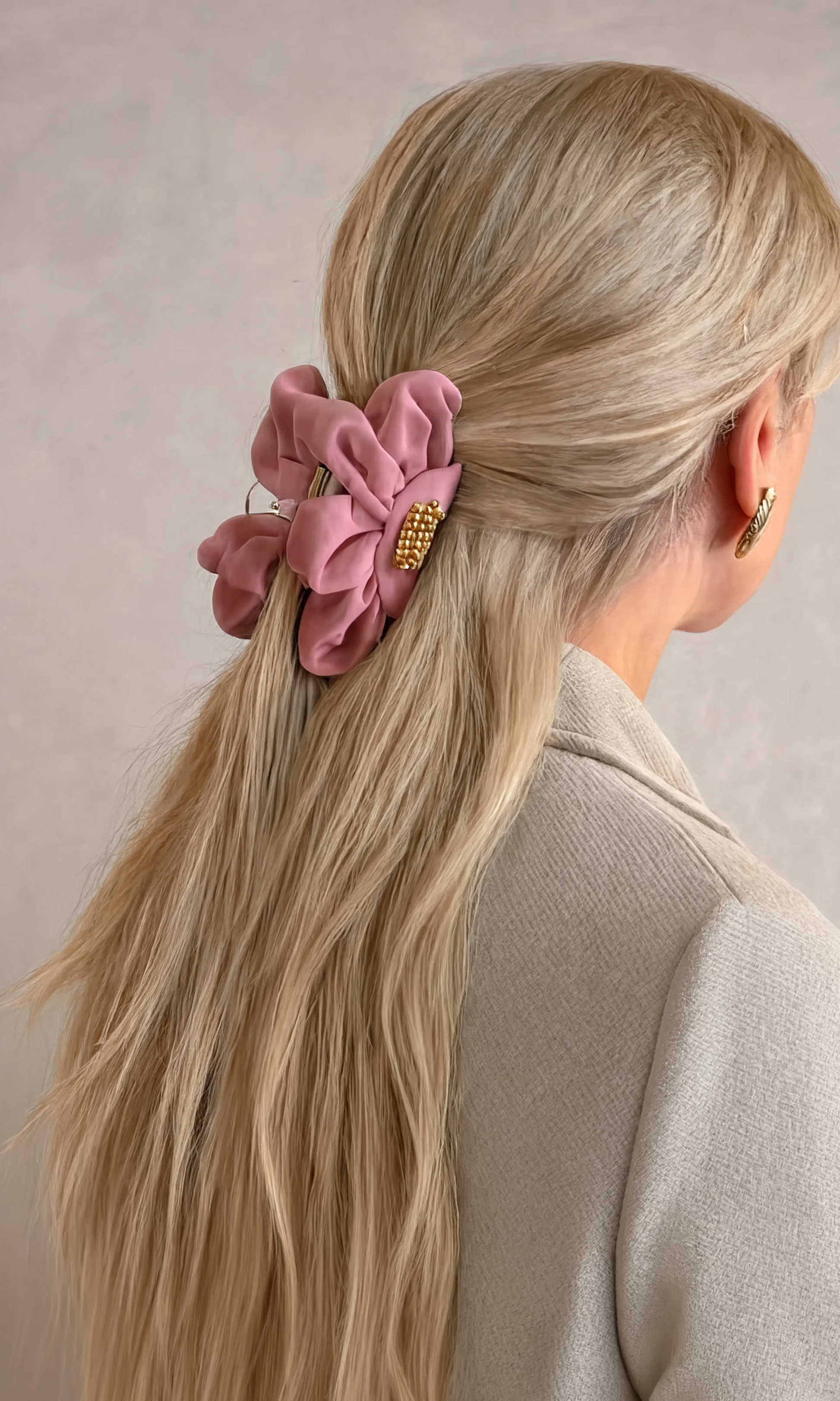 HAIR CLIP ROSÉ ROSADO