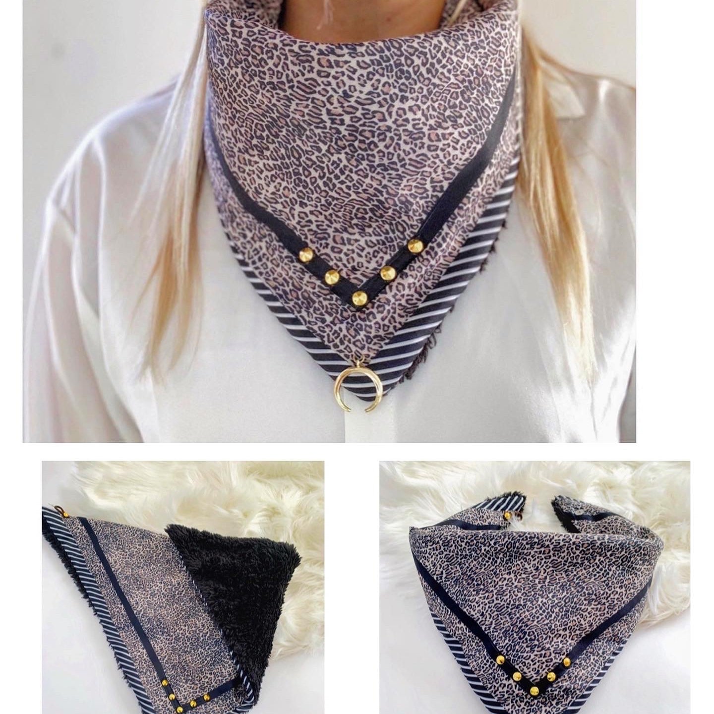 Pañuelo Chiporro Leopard Black Lines