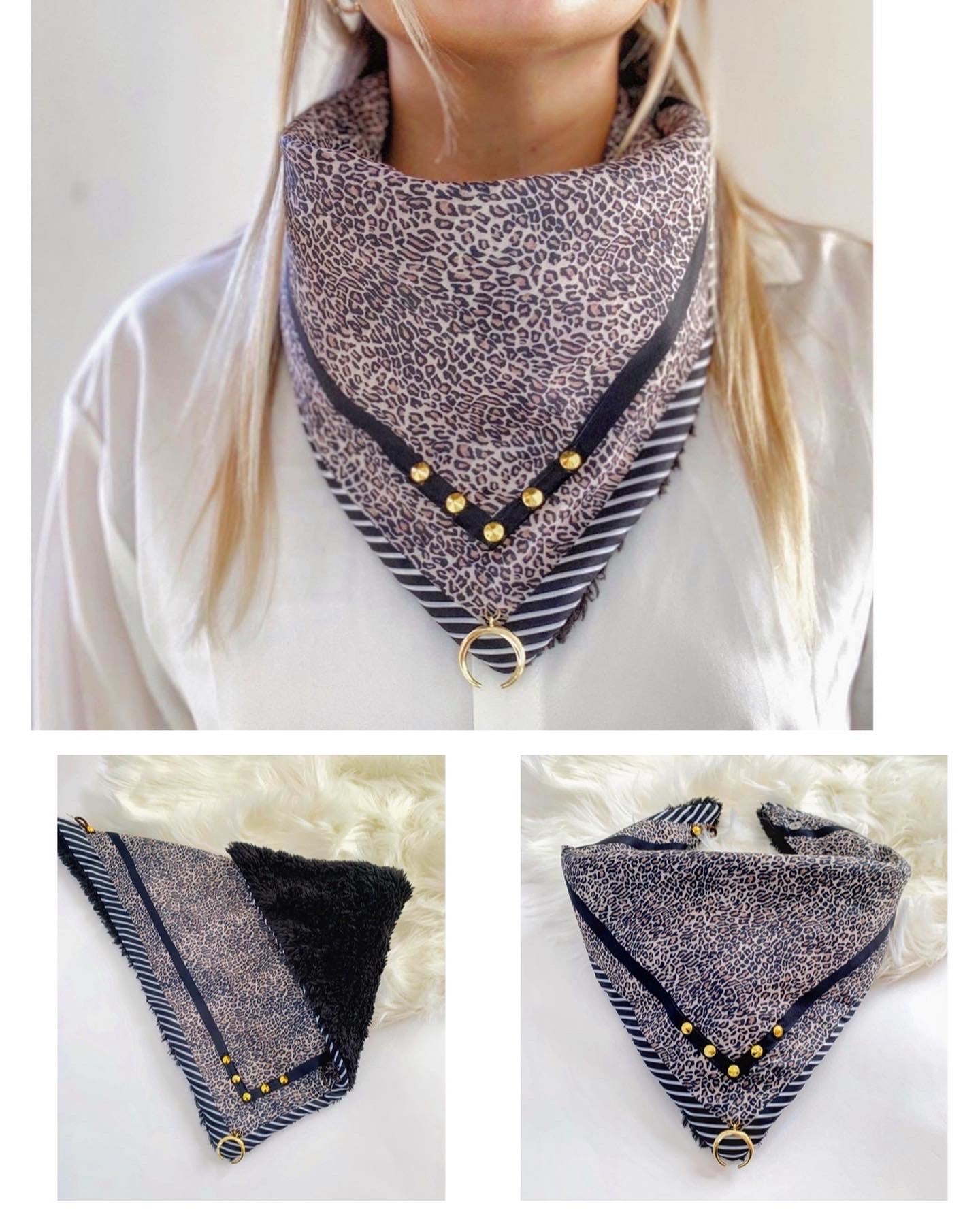 Pañuelo Chiporro Leopard Black Lines