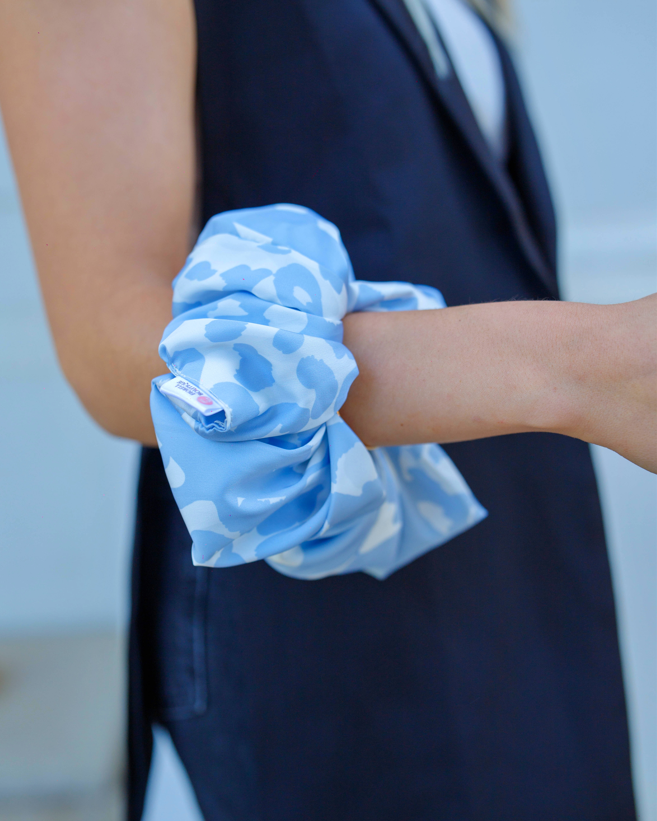 Scrunchie de Seda Blue Print