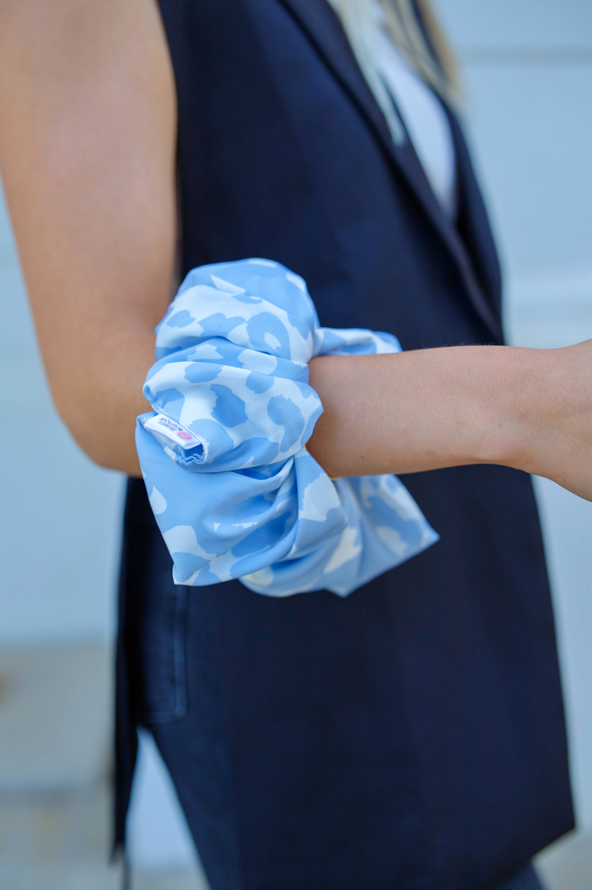Scrunchie de Seda Blue Print