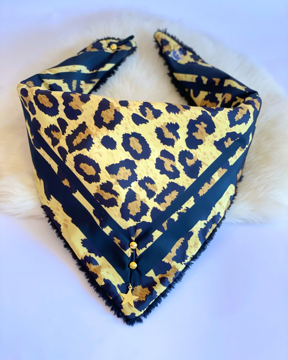 Pañuelo Black Leopard Print