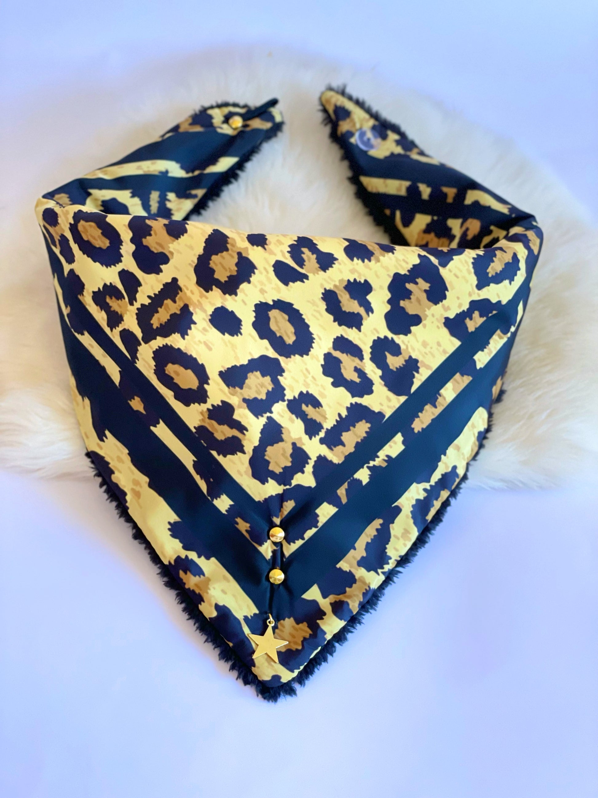 Pañuelo Black Leopard Print