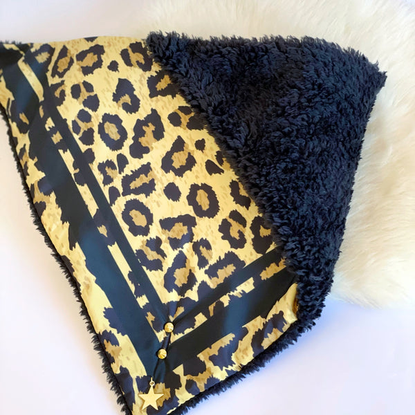 Pañuelo Black Leopard Print