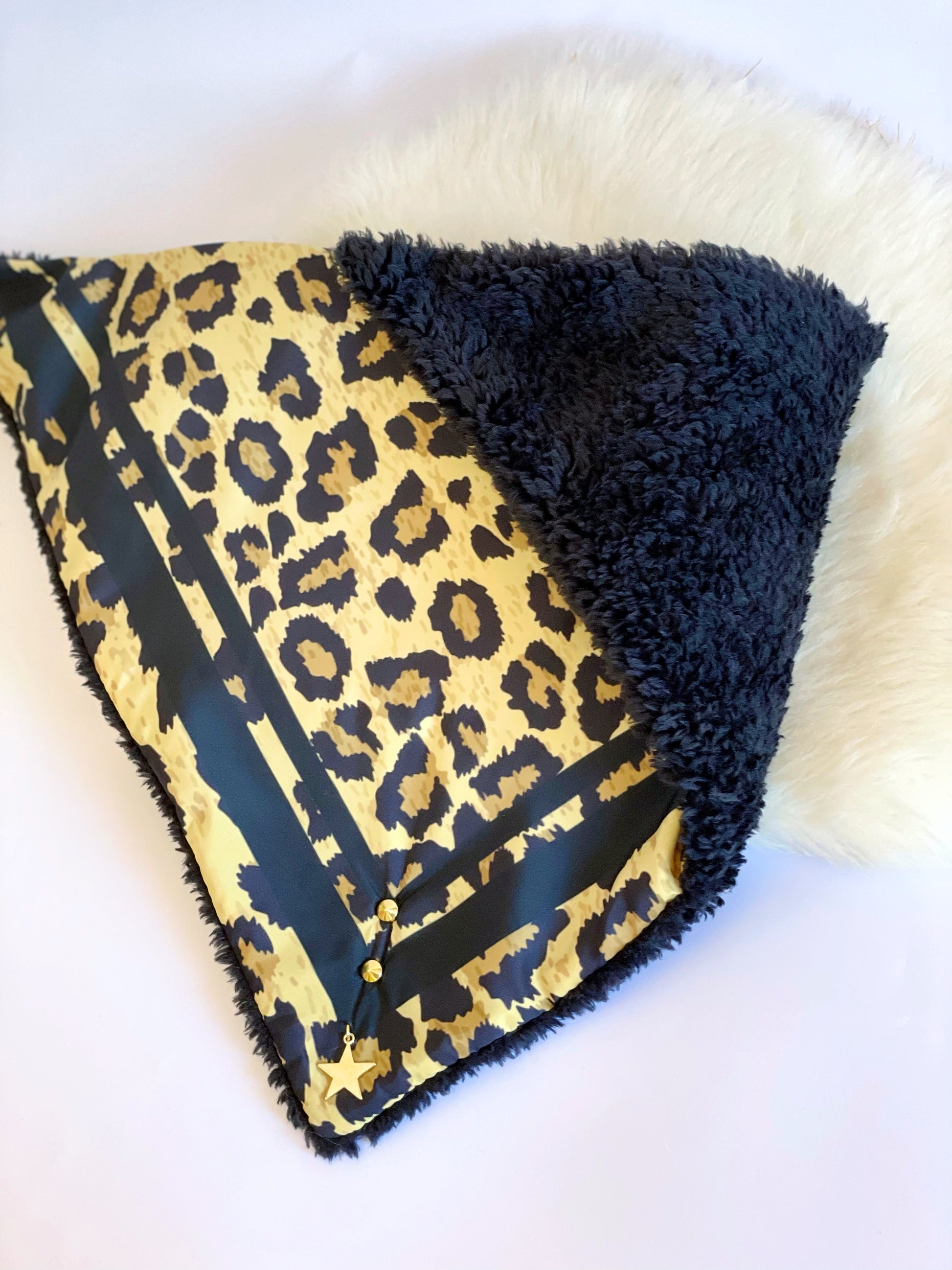 Pañuelo Black Leopard Print